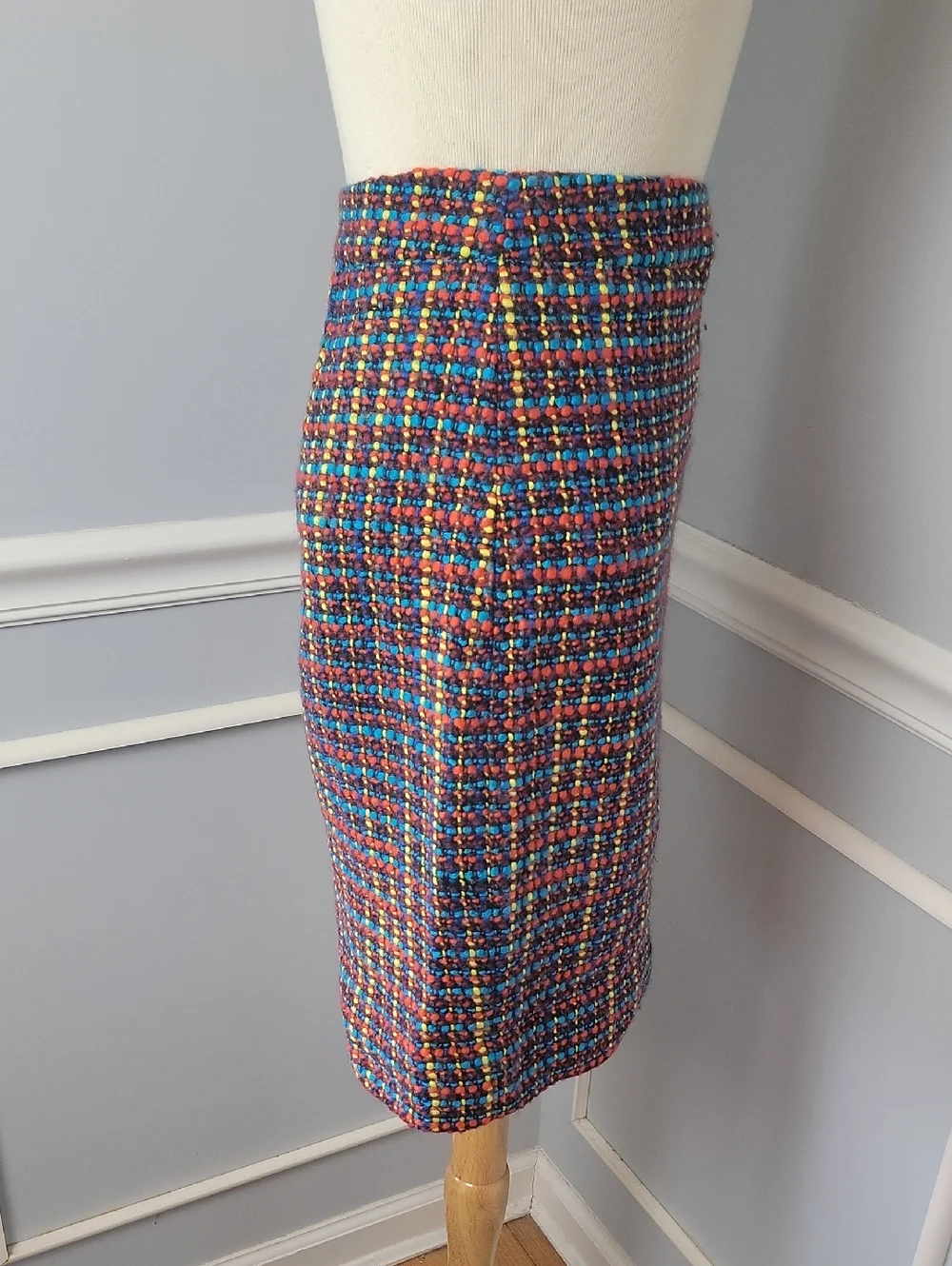 KATE SPADE Multi-Color Retro Tweed Office Professional‎ Straight Pencil Skirt 2